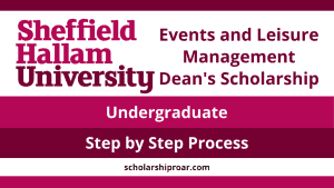 Events and leisure management Dean's scholarship