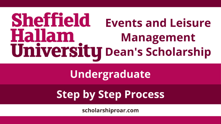 Events and leisure management Dean’s scholarship 2024