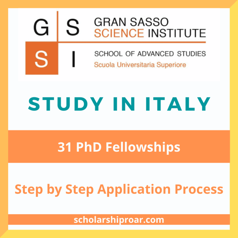 Gran Sasso Science Institute PhD Program 2024 (Scholarships)