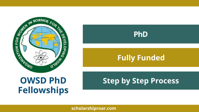 OWSD PhD Fellowships 2023 (Fully Funded) Application Process