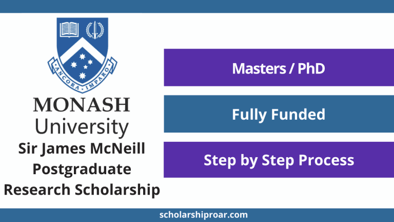 Sir James McNeill Postgraduate Research Scholarship 2024 (Fully Funded)