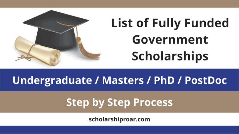 List of Government Scholarships for International Students 2024