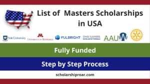 Masters Scholarships in USA