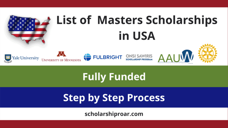 List of Fully Funded Masters Scholarships in USA 2024