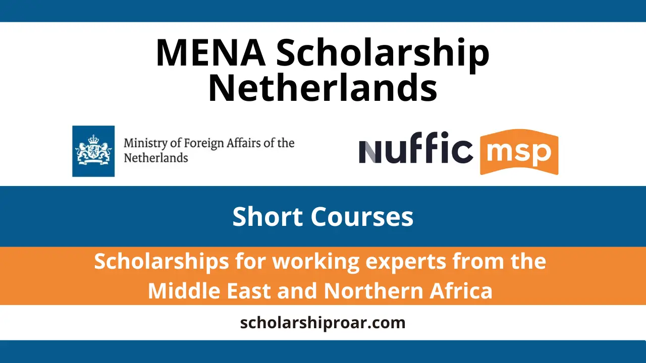 MENA Scholarship 2027 Netherlands (Fully Funded Short Courses)