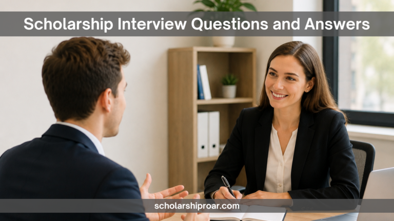 Scholarship Interview Questions and Answers